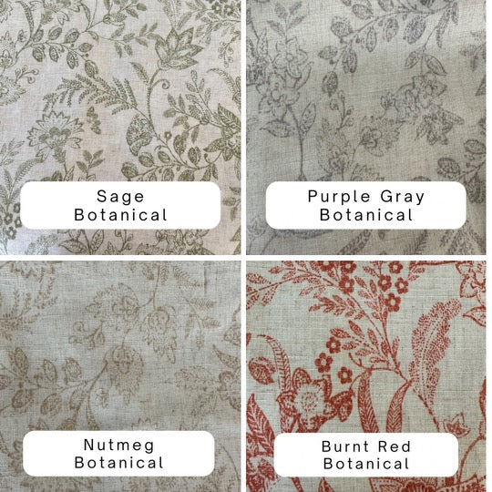 Morning Blue Botanical Washable French Door Curtain - 1 Panel