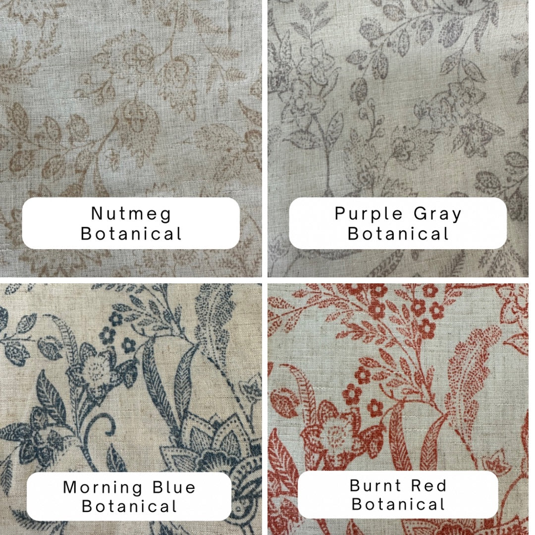 Sage Botanical Washable French Door Curtain - 1 Panel