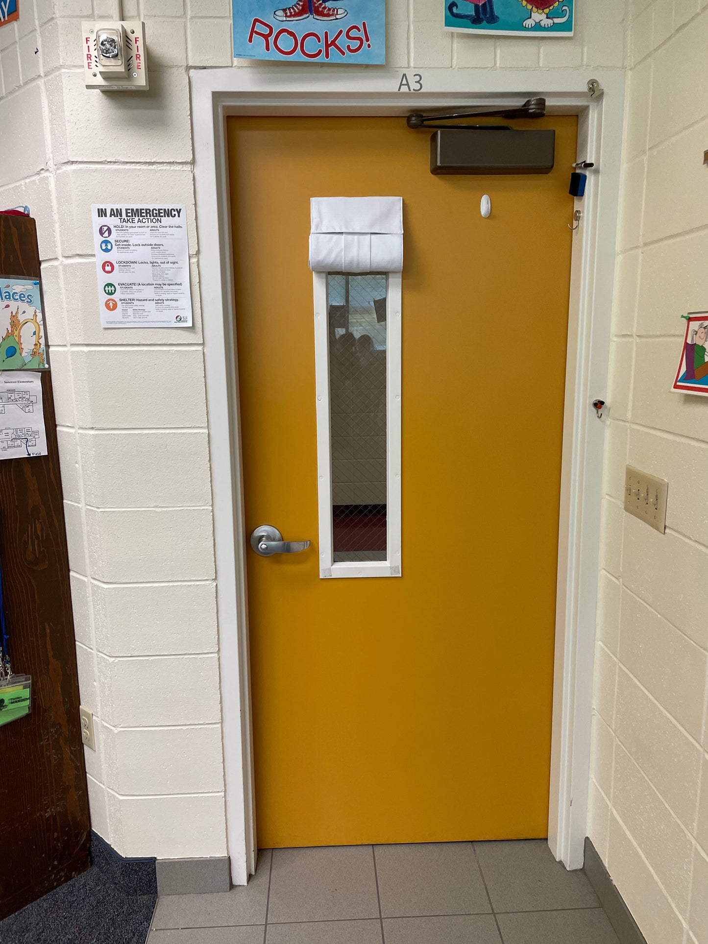 Classroom Lockdown Curtain - White