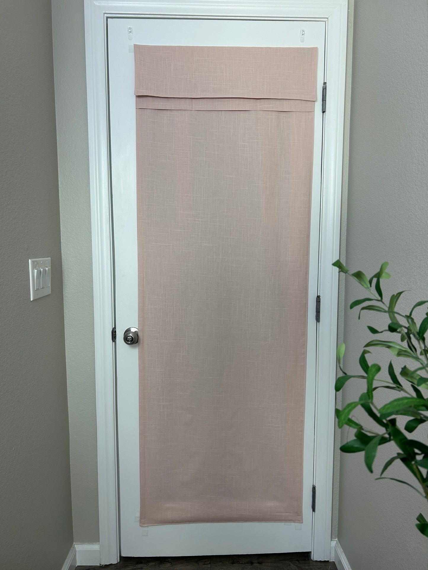 Clearance! 25" w x 70" L Dusty Pink Door Curtain 1 panel