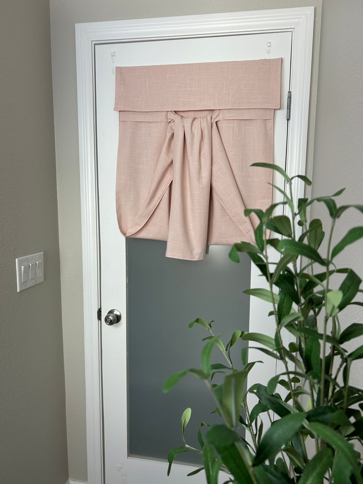 Clearance! 25" w x 70" L Dusty Pink Door Curtain 1 panel