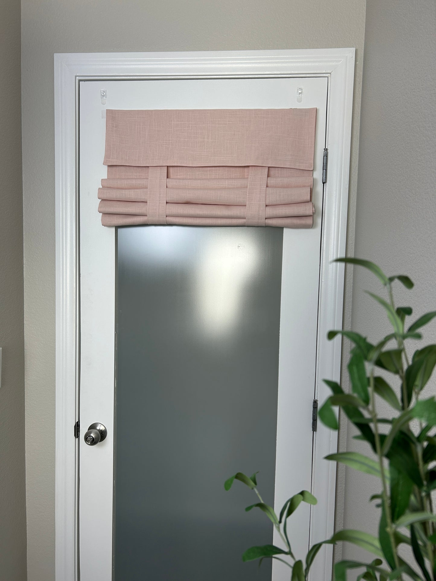 Clearance! 25" w x 70" L Dusty Pink Door Curtain 1 panel