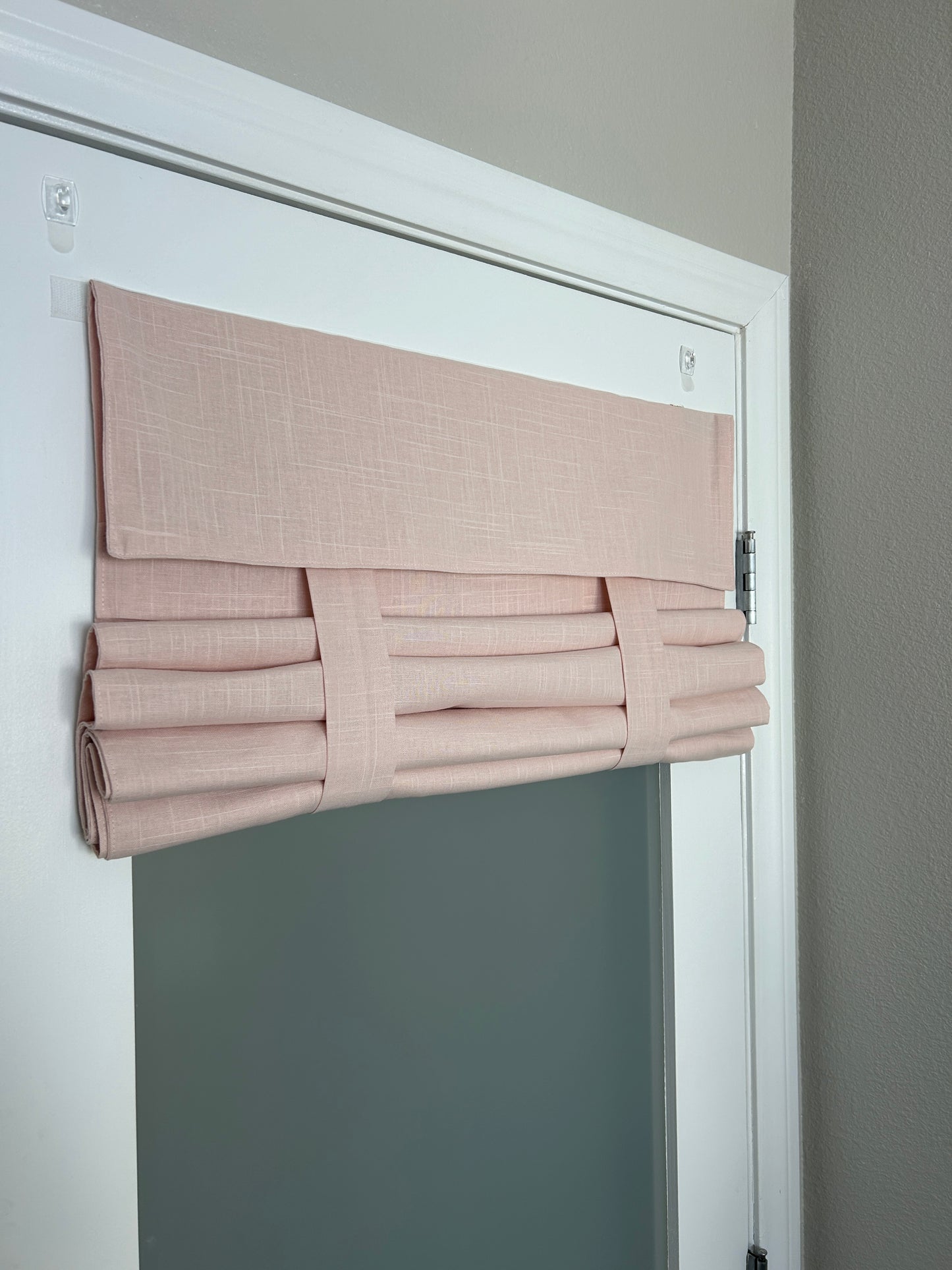 Clearance! 25" w x 70" L Dusty Pink Door Curtain 1 panel