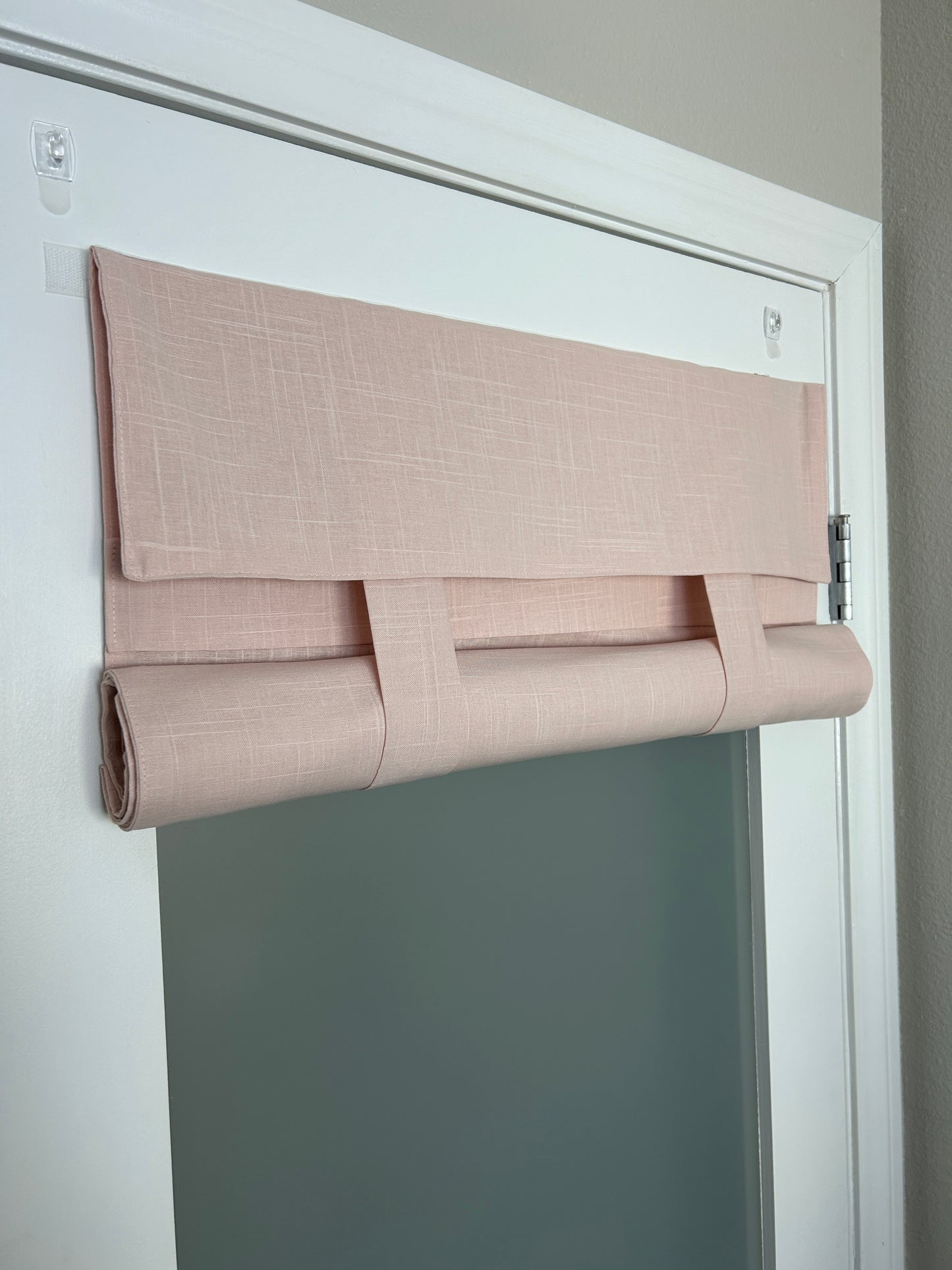 Clearance! 25" w x 70" L Dusty Pink Door Curtain 1 panel