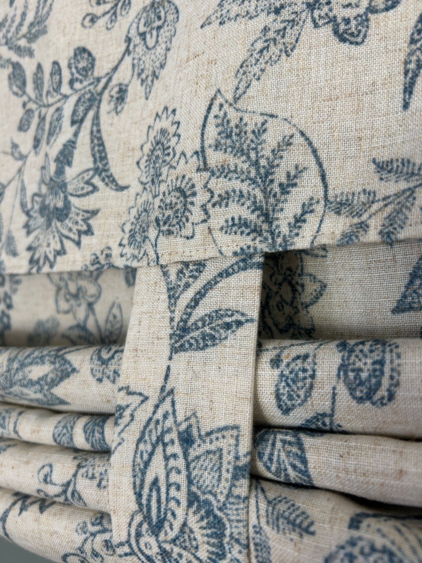 Morning Blue Botanical Washable French Door Curtain - 1 Panel