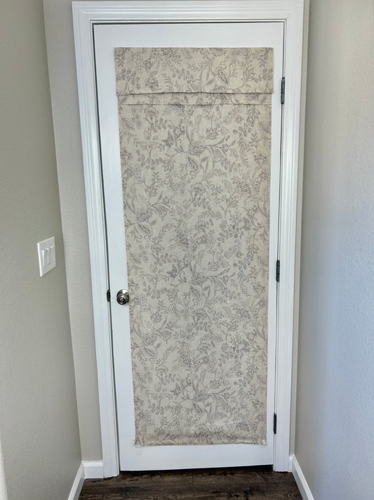 Purple Gray Botanical Washable French Door Curtain - 1 Panel