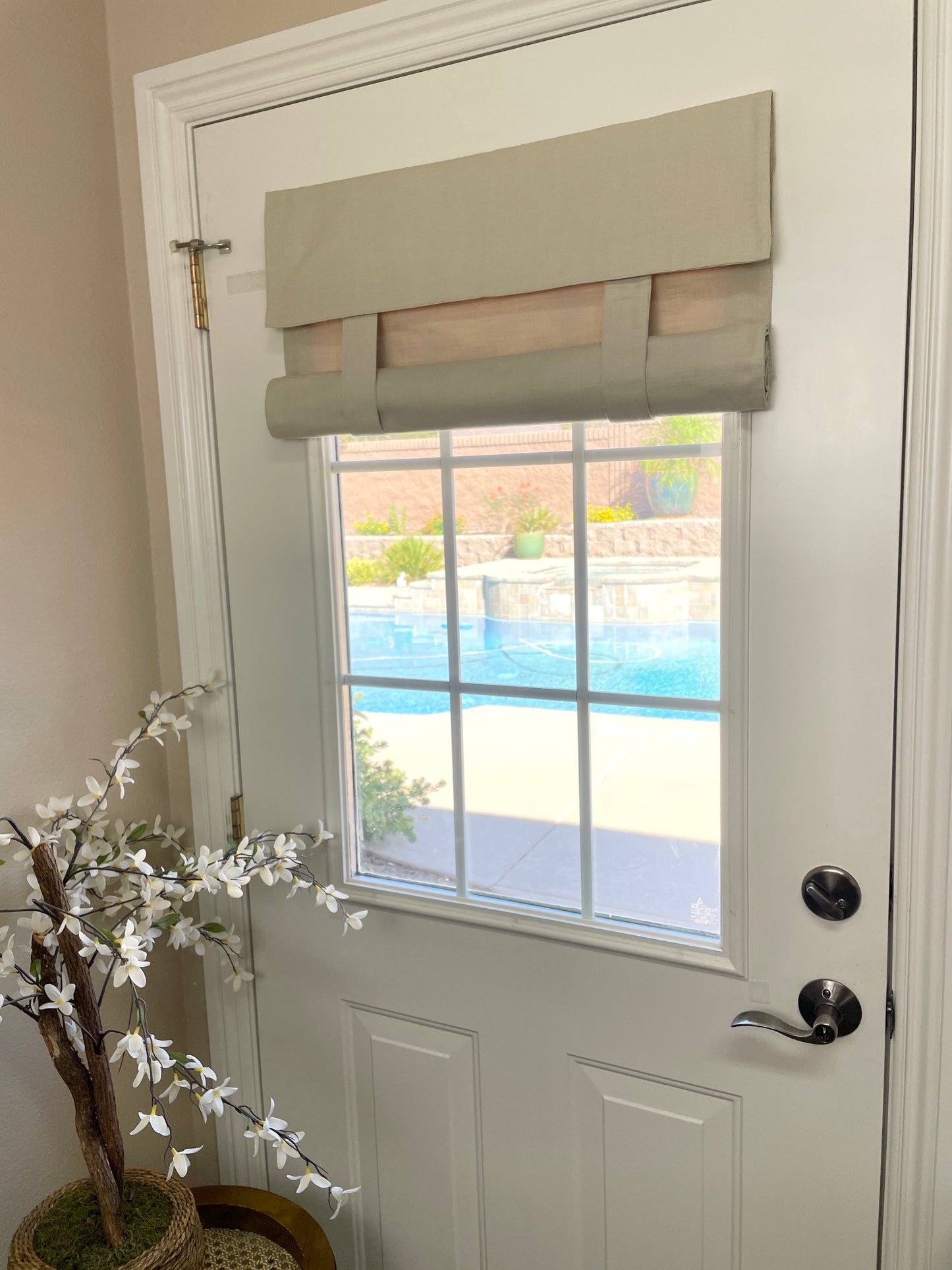 Blowout Sale! Tan 25x70 French Door Curtain Washable 1 panel No Returns No Blackout