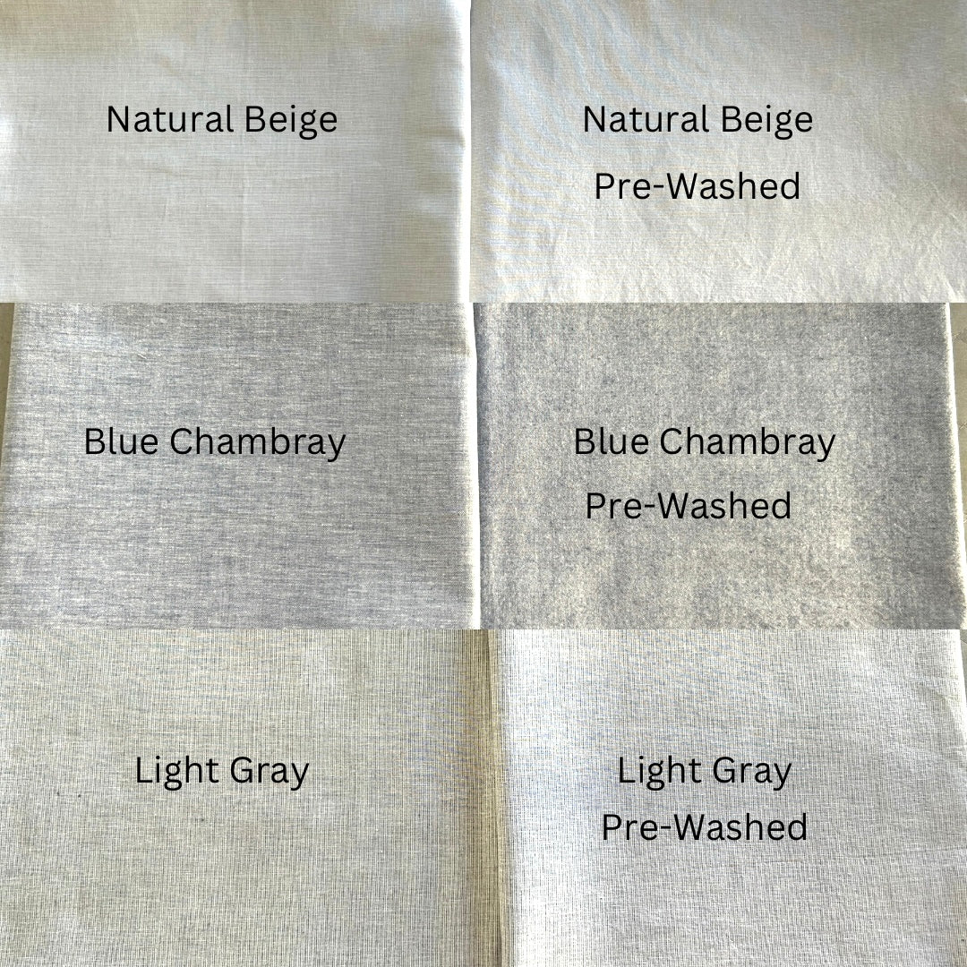 Pre-Washed Pre-Shrunk Fabric Option
