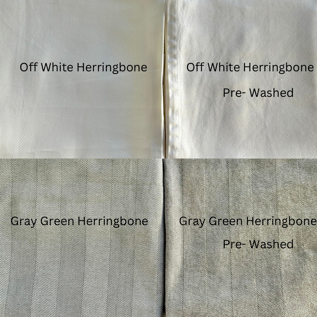 Pre-Washed Pre-Shrunk Fabric Option