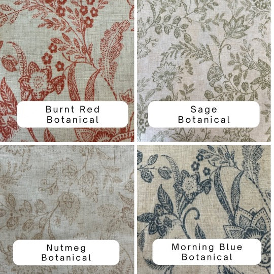 Purple Gray Botanical Washable French Door Curtain - 1 Panel