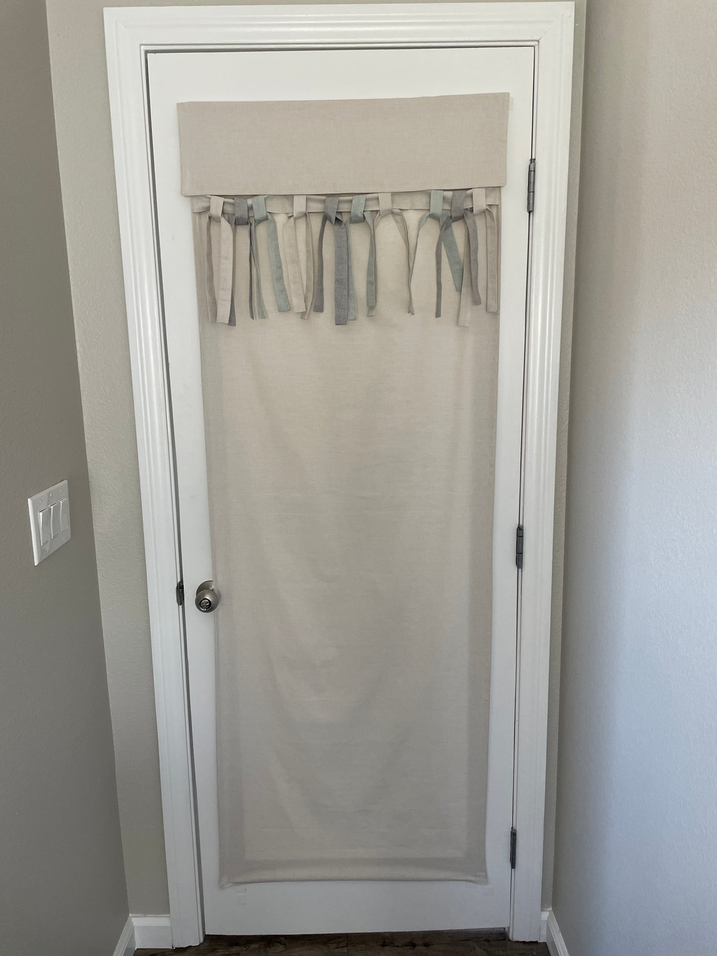Set of 3 24" Long Ties & Bows (Light Gray, Natural Beige, Blue Chambray or Light Green)