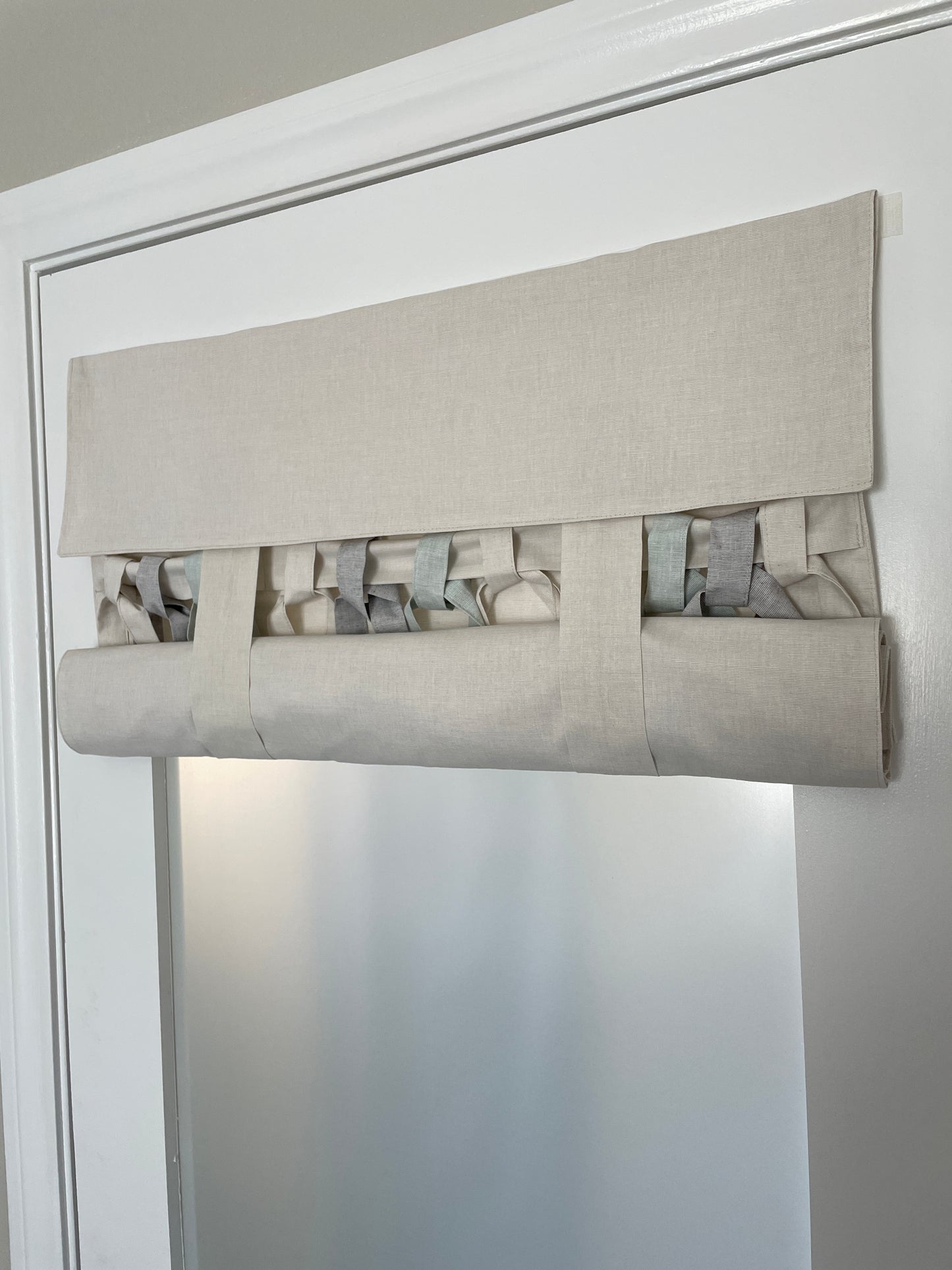 Set of 3 24" Long Ties & Bows (Light Gray, Natural Beige, Blue Chambray or Light Green)
