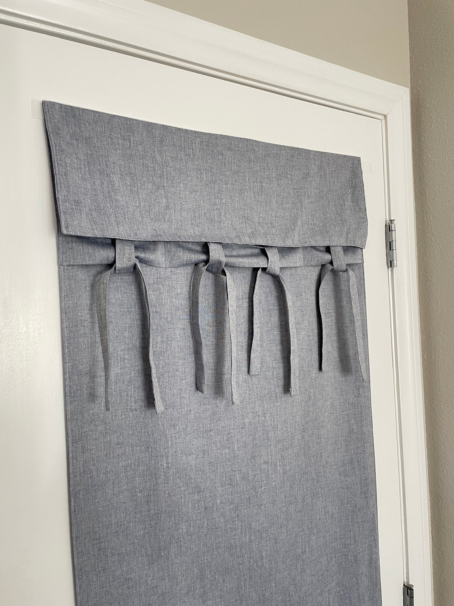Set of 3 24" Long Ties & Bows (Light Gray, Natural Beige, Blue Chambray or Light Green)