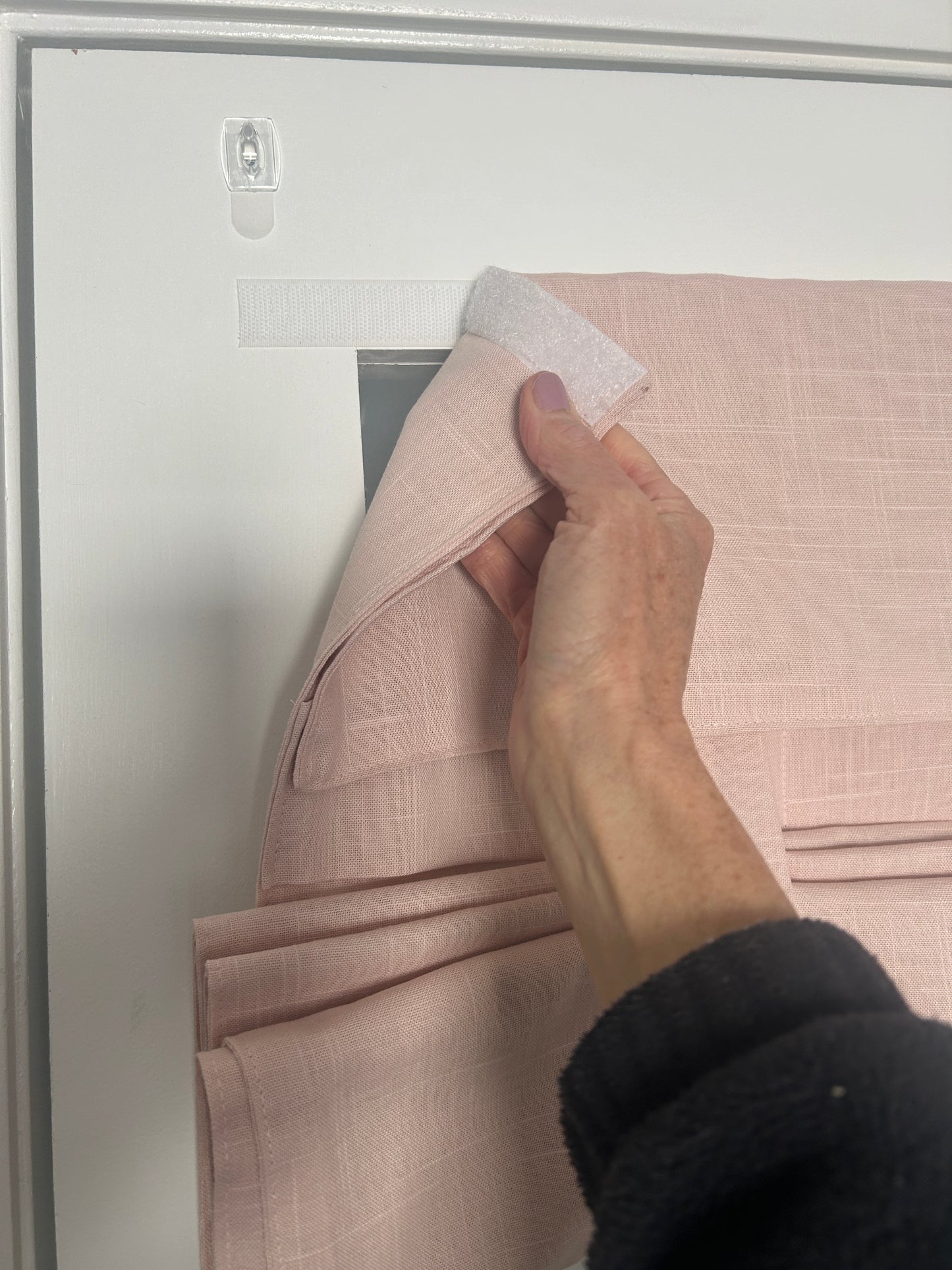 Clearance! 25" w x 70" L Dusty Pink Door Curtain 1 panel