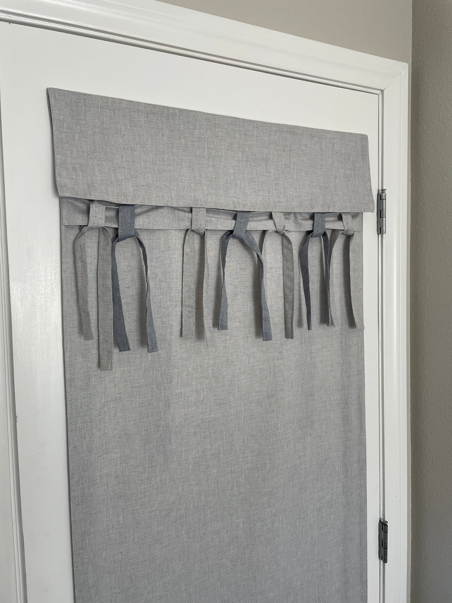 Set of 3 24" Long Ties & Bows (Light Gray, Natural Beige, Blue Chambray or Light Green)