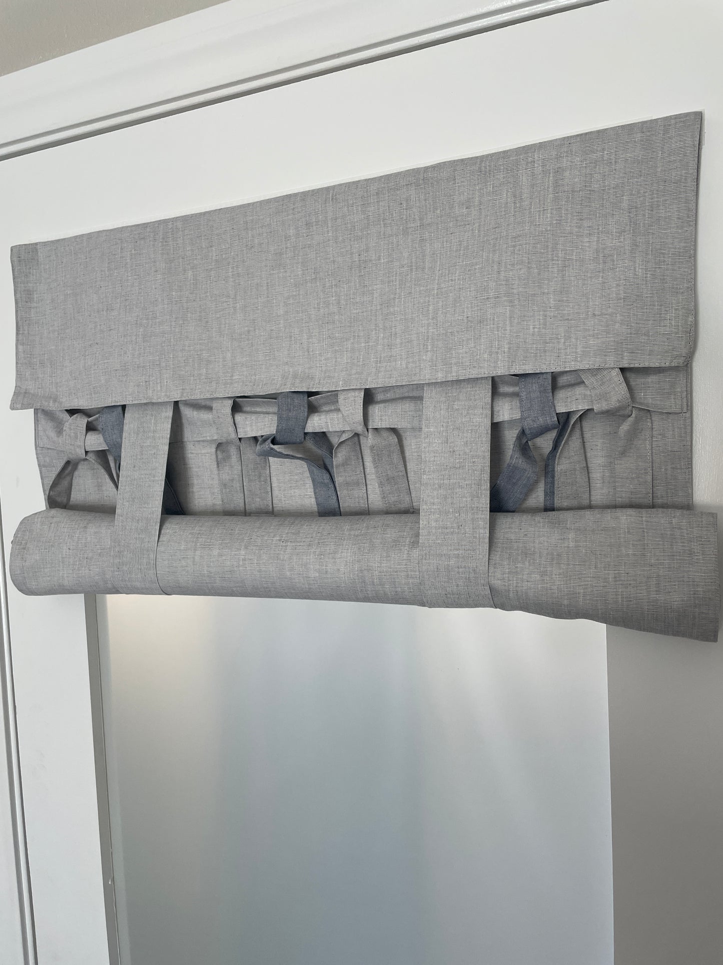 Set of 3 24" Long Ties & Bows (Light Gray, Natural Beige, Blue Chambray or Light Green)