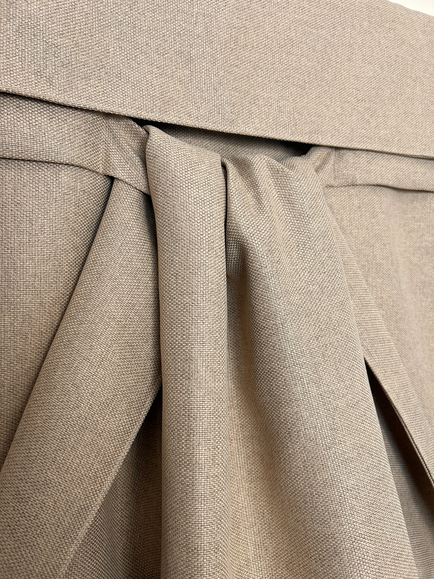 BrioLux™ Tan Woven Blackout Luxury Door Curtain 1 Panel