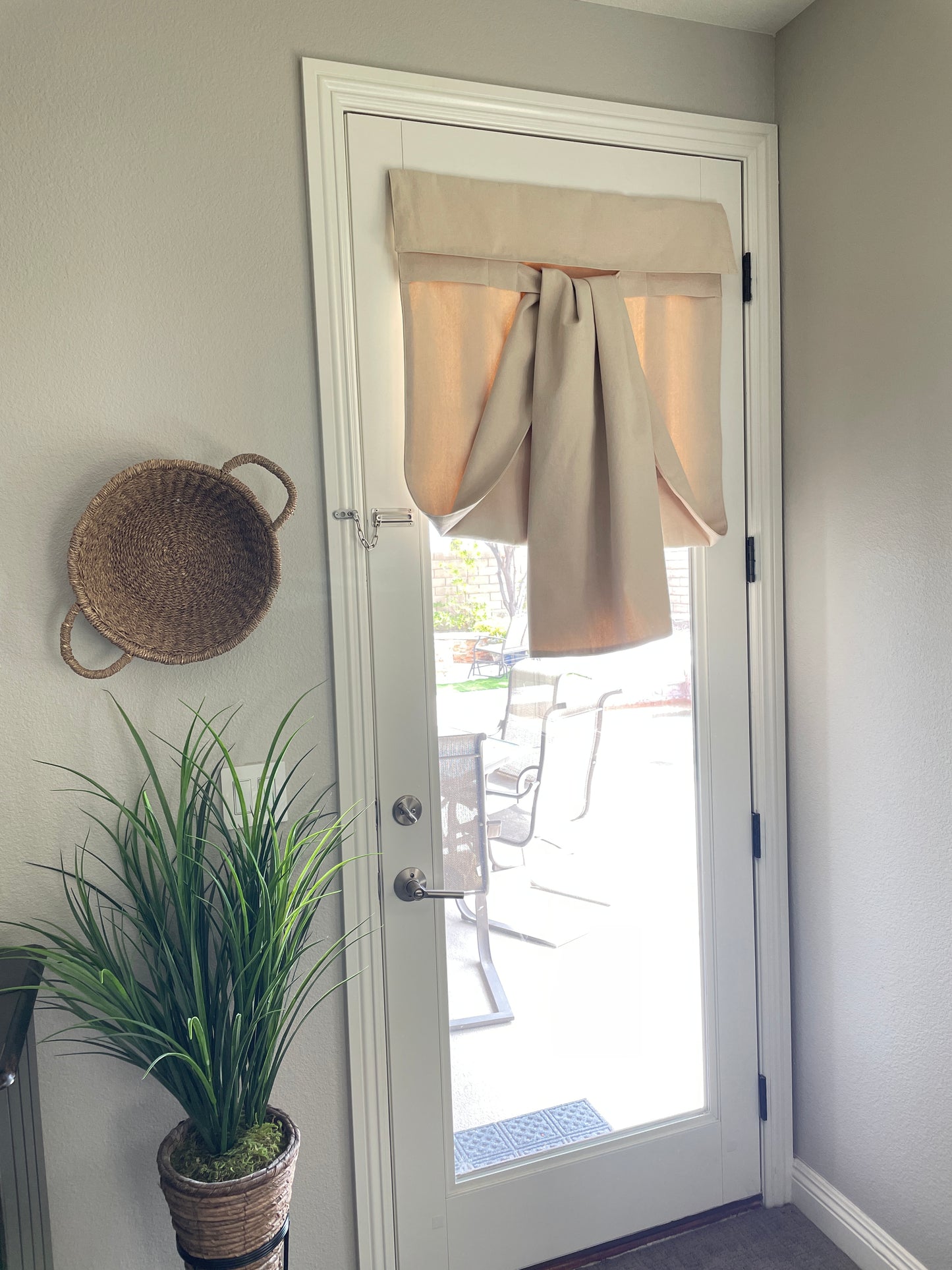 Oatmeal Canvas French Door Curtain 1 Panel