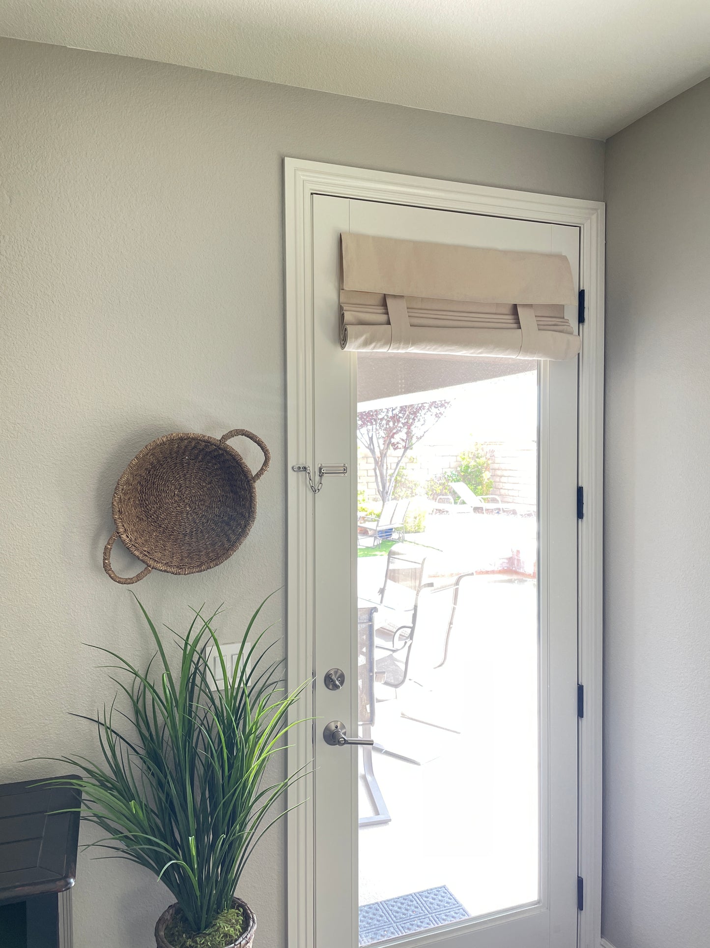 Oatmeal Canvas French Door Curtain 1 Panel