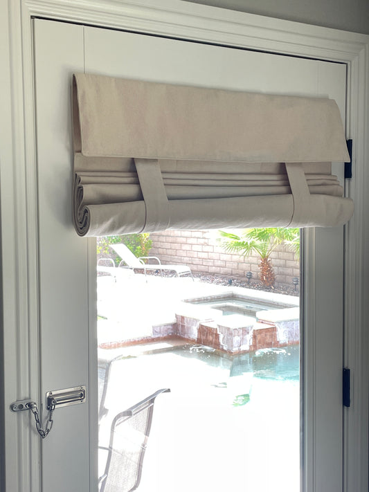 Oatmeal Canvas French Door Curtain 1 Panel