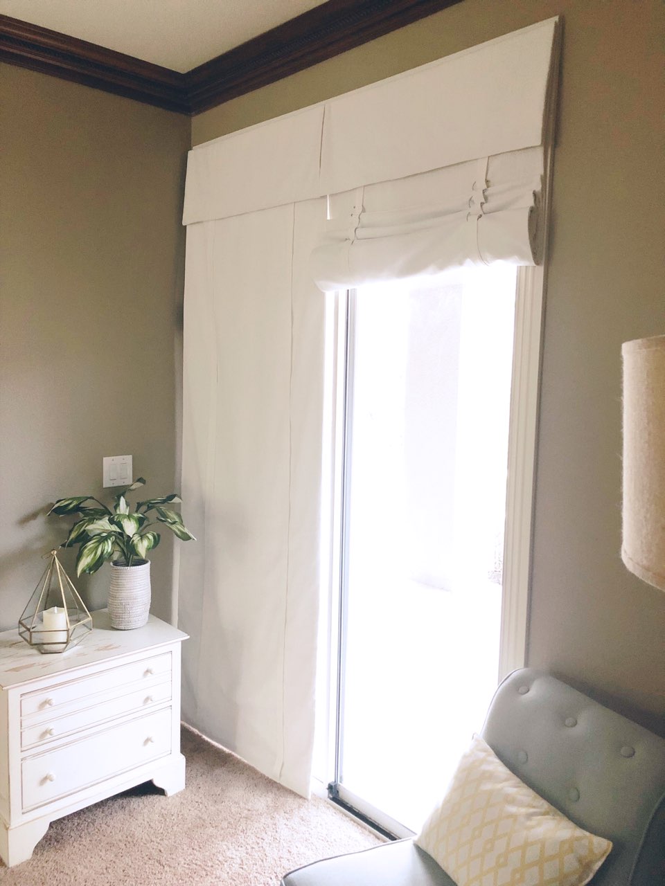 Off White Cascade Camalay® Curtain with Blackout for Sliding Glass Doors 1 panel