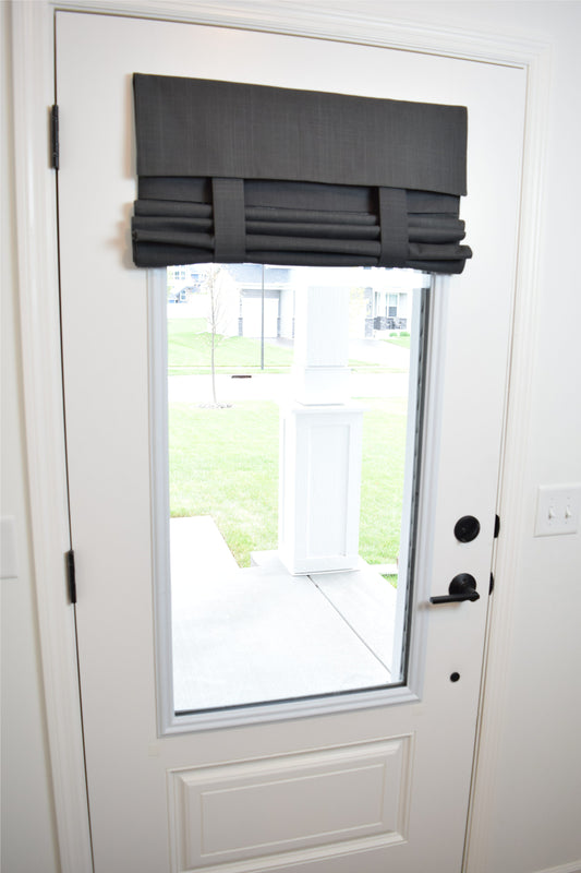 Dark Gray Front Door Curtain 1 panel