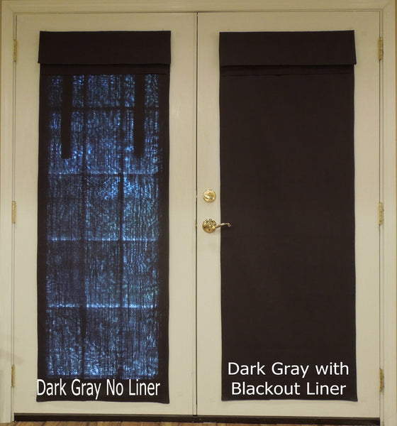 Dark Gray Drop Down Extra Long French Door Curtain 1 panel