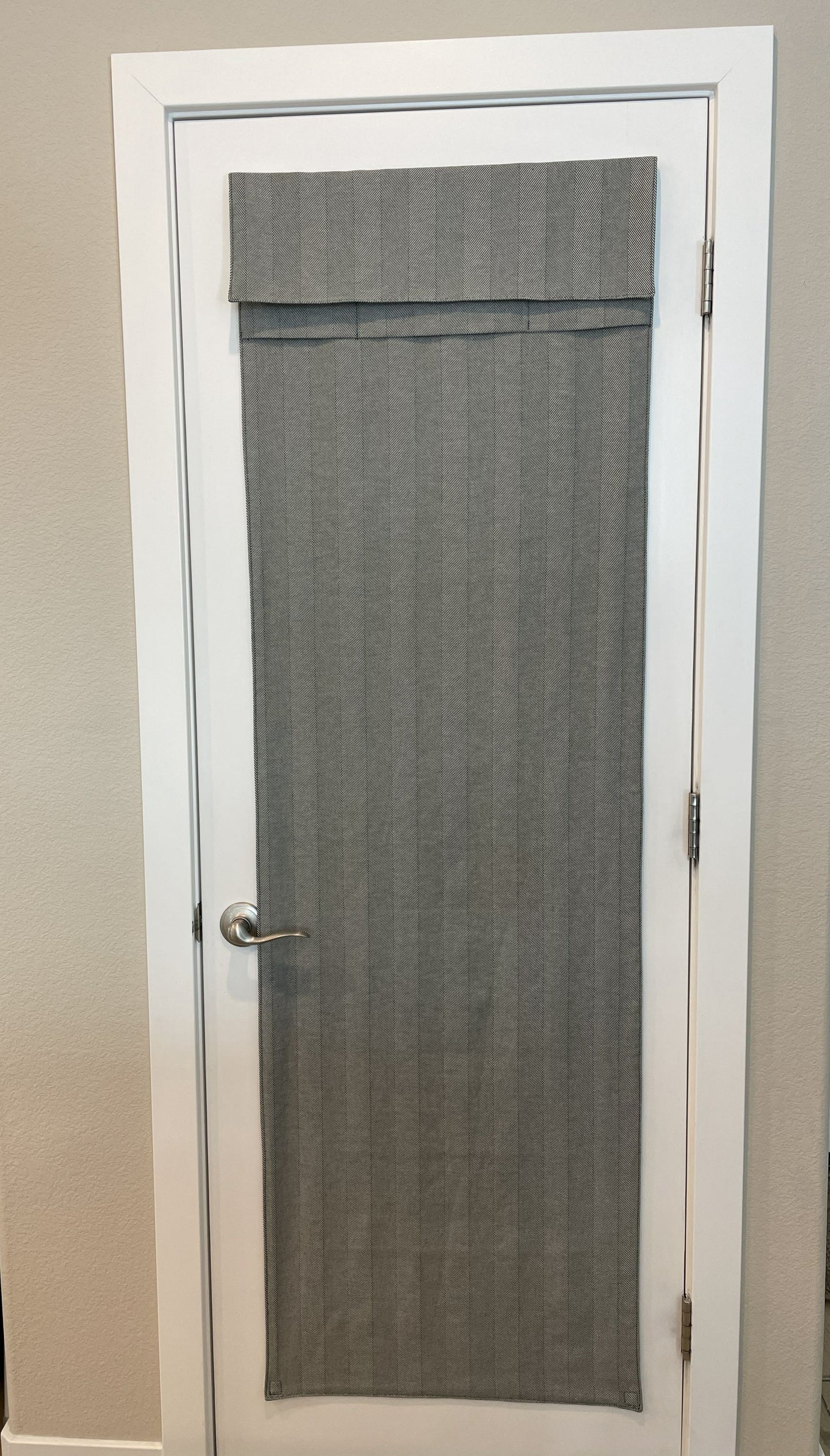 Gray Green Herringbone French Door Curtain 1 panel