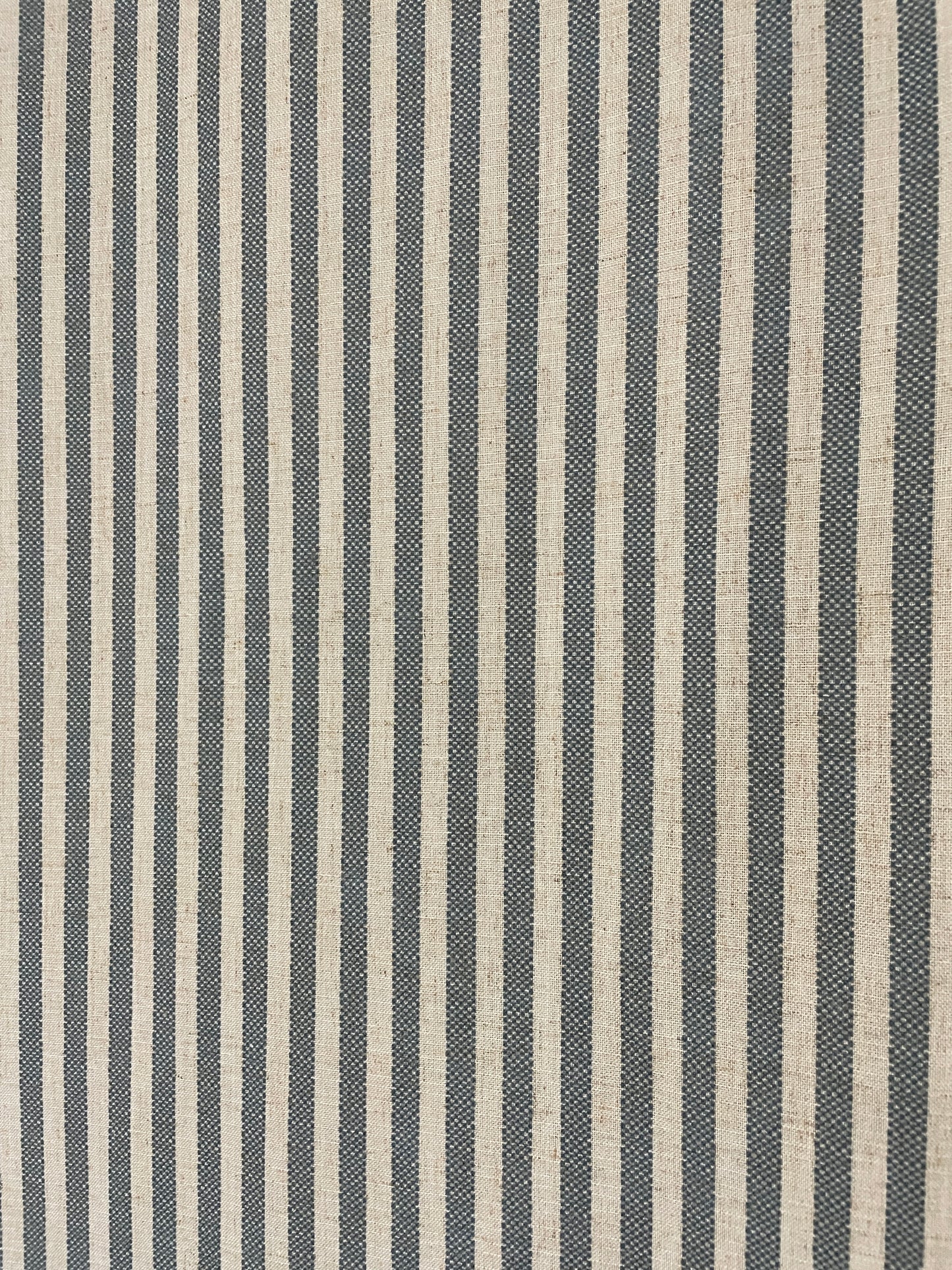 Morning Blue Striped Washable French Door Curtain - 1 Panel