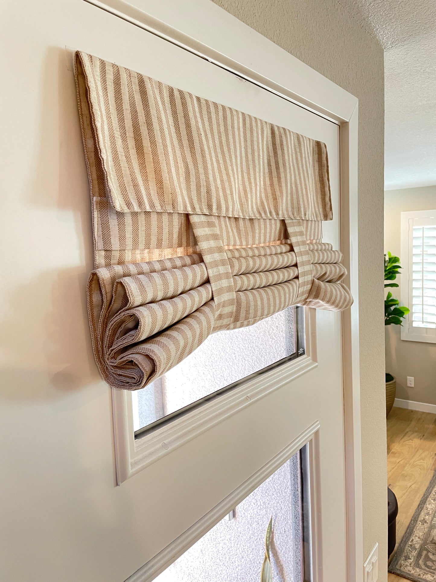 Nutmeg Striped Washable French Door Curtain - 1 Panel