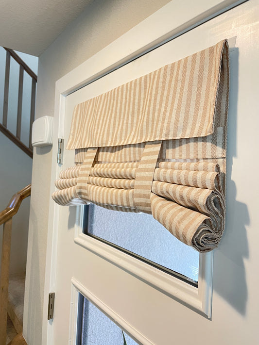 Nutmeg Striped Washable French Door Curtain - 1 Panel