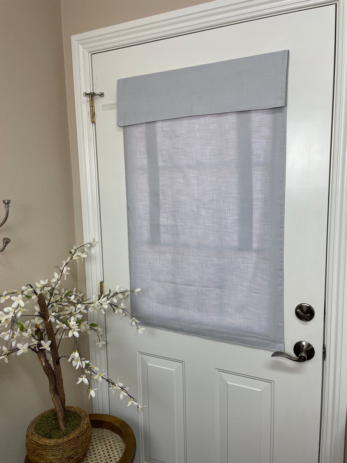 Light Gray French Door and Front Door Curtains Washable 1 panel