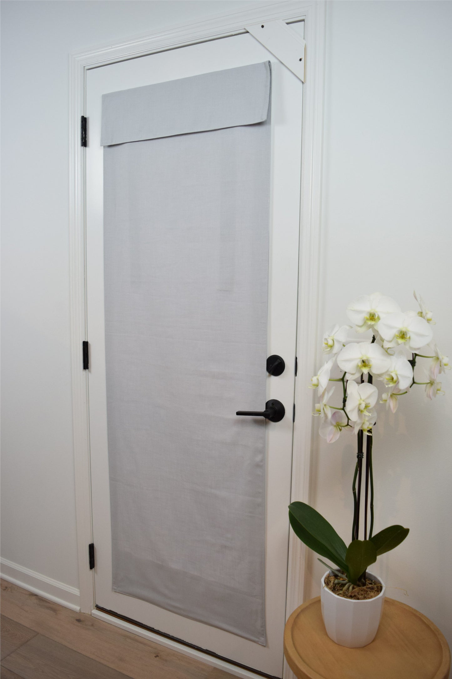 Light Gray French Door and Front Door Curtains Washable 1 panel