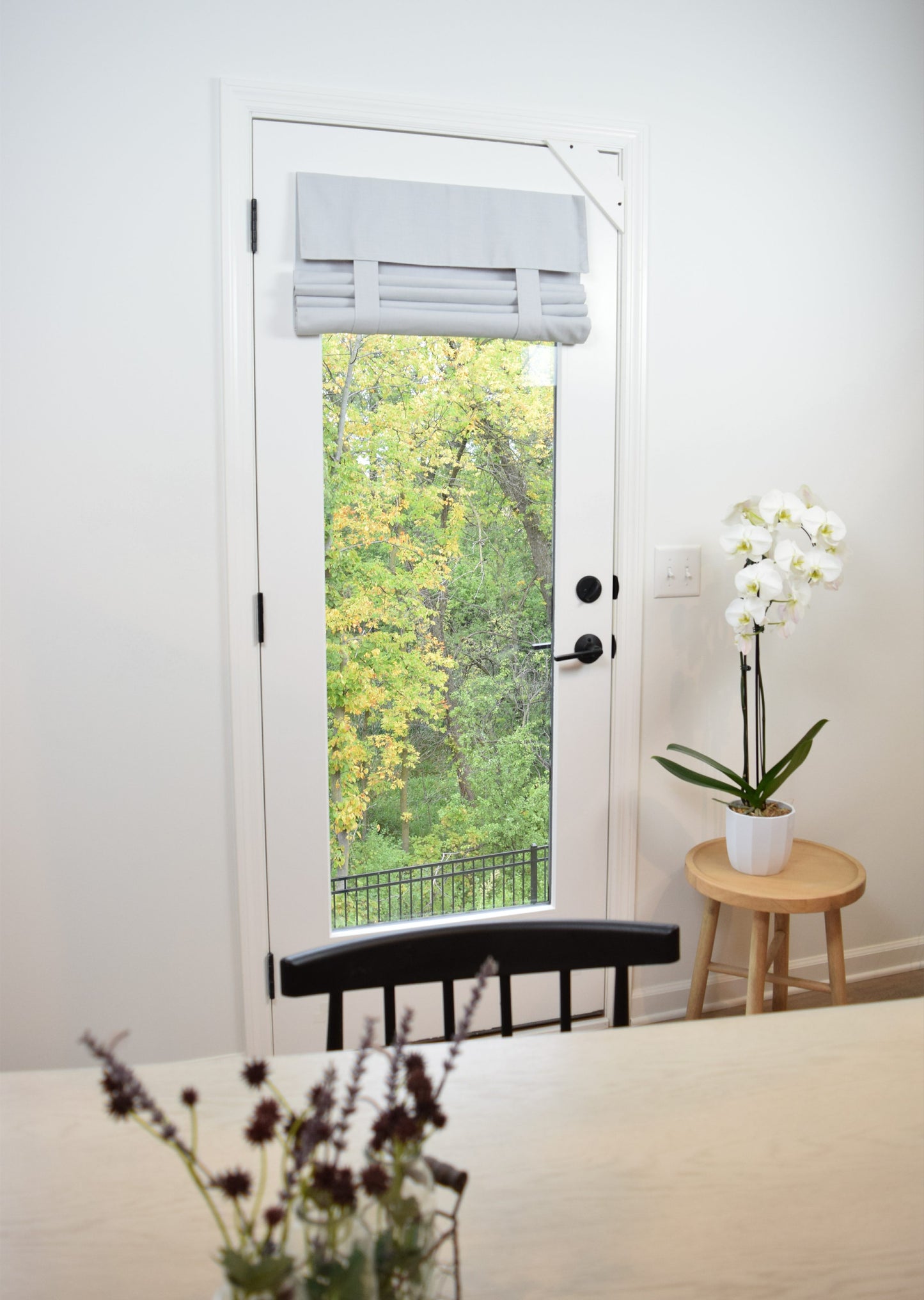 Light Gray French Door and Front Door Curtains Washable 1 panel