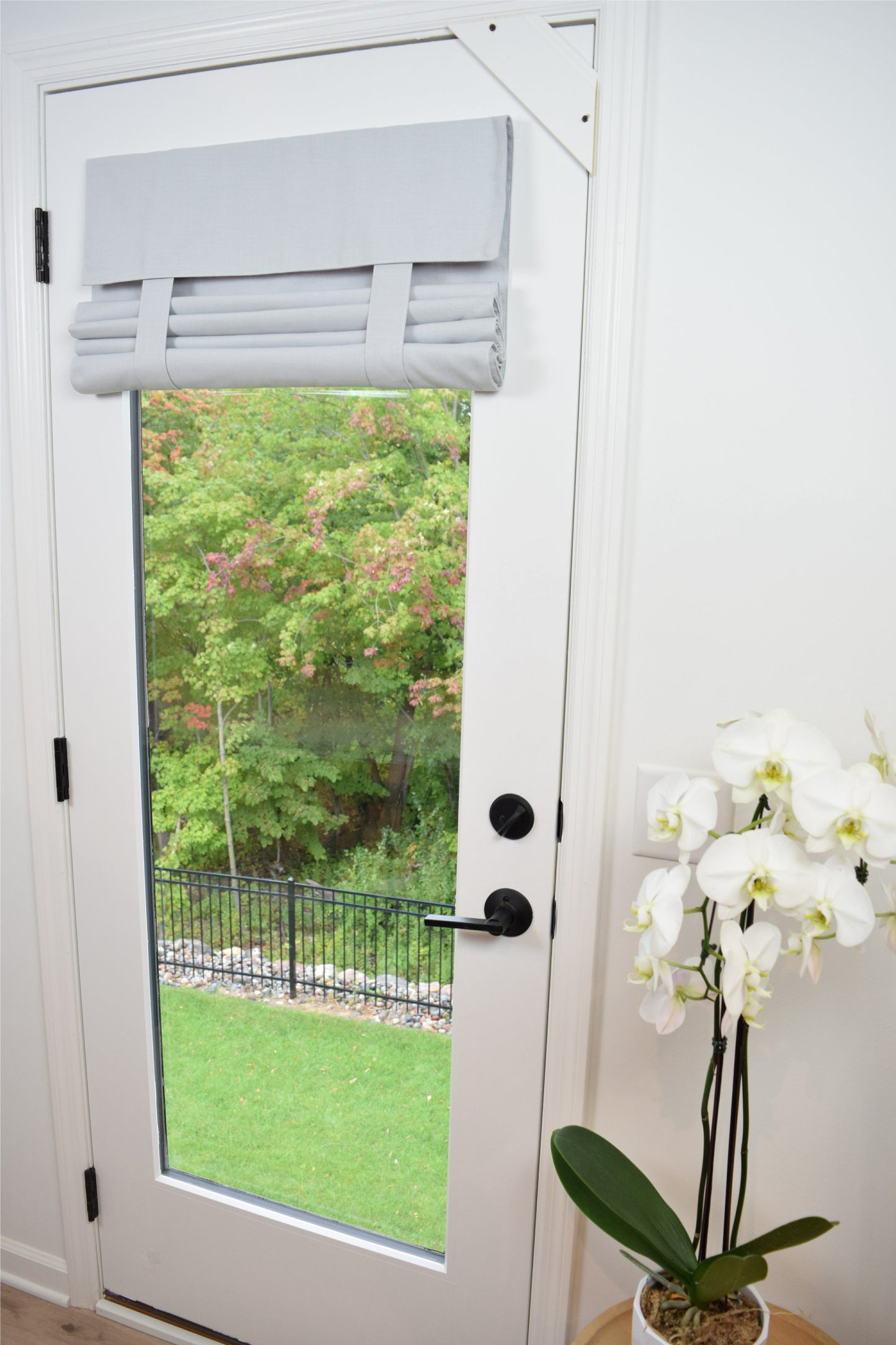 Light Gray French Door and Front Door Curtains Washable 1 panel