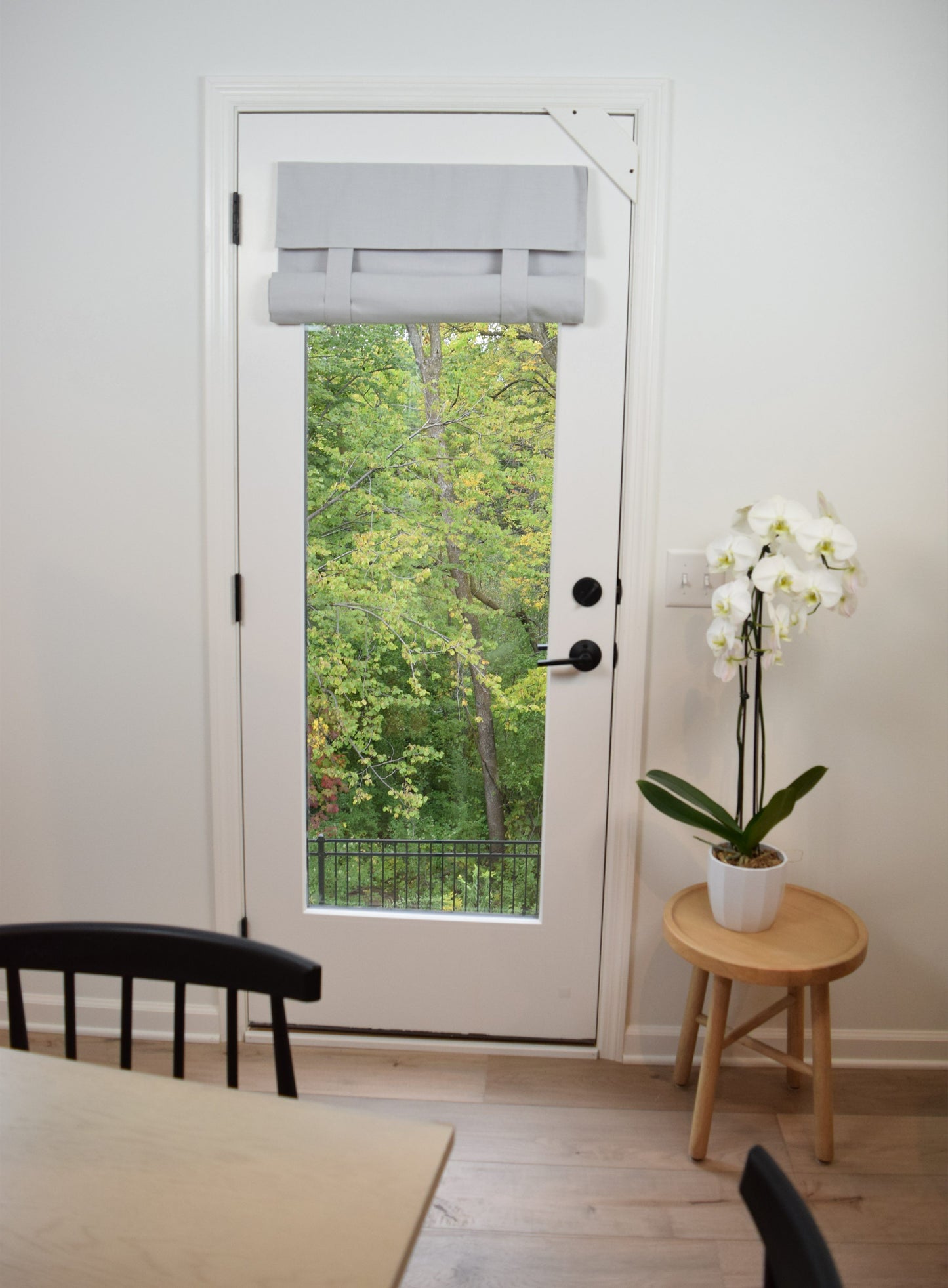 Light Gray French Door and Front Door Curtains Washable 1 panel
