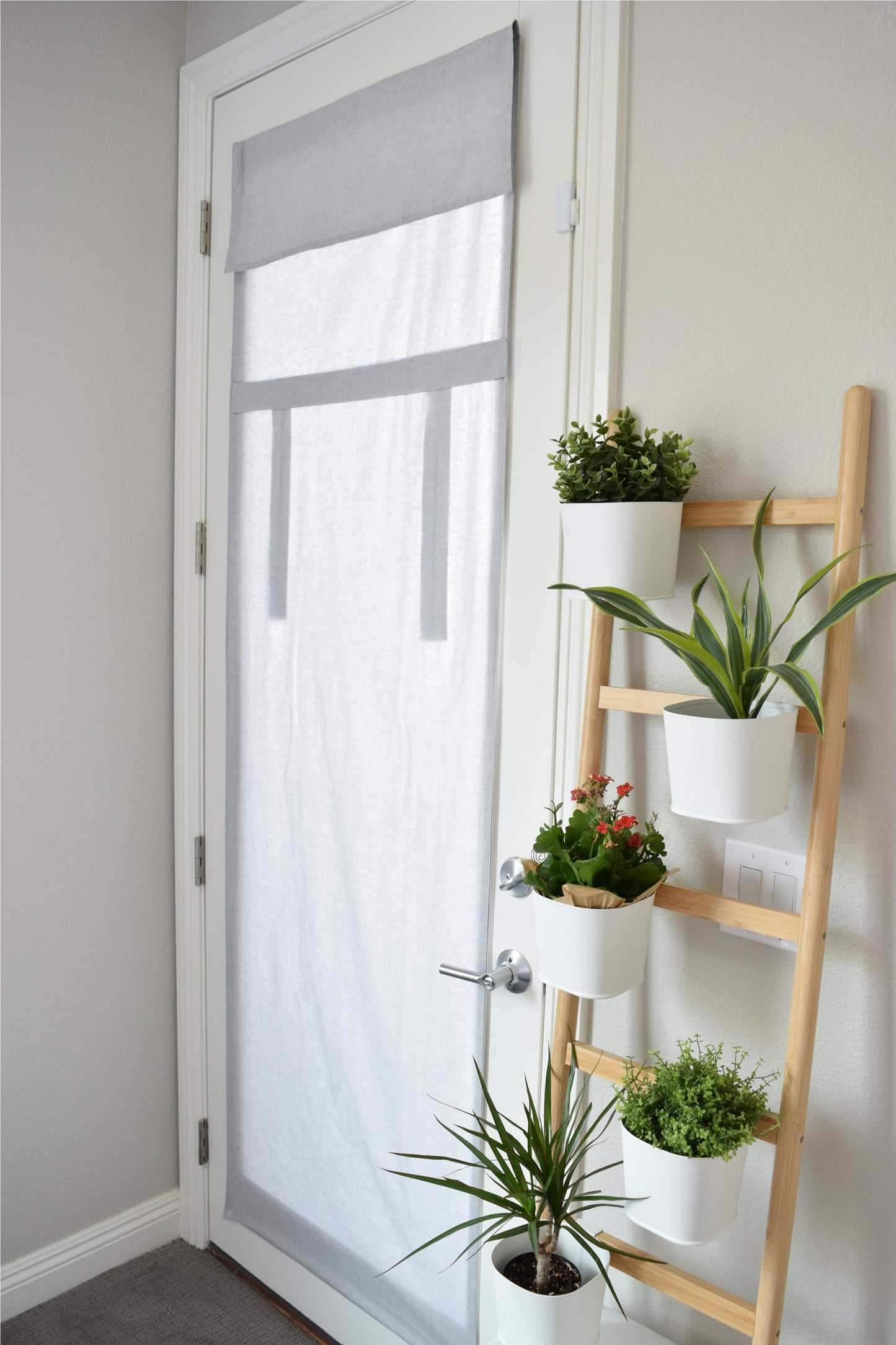 Light Gray Drop Down Extra Long French Door Curtain 1 panel