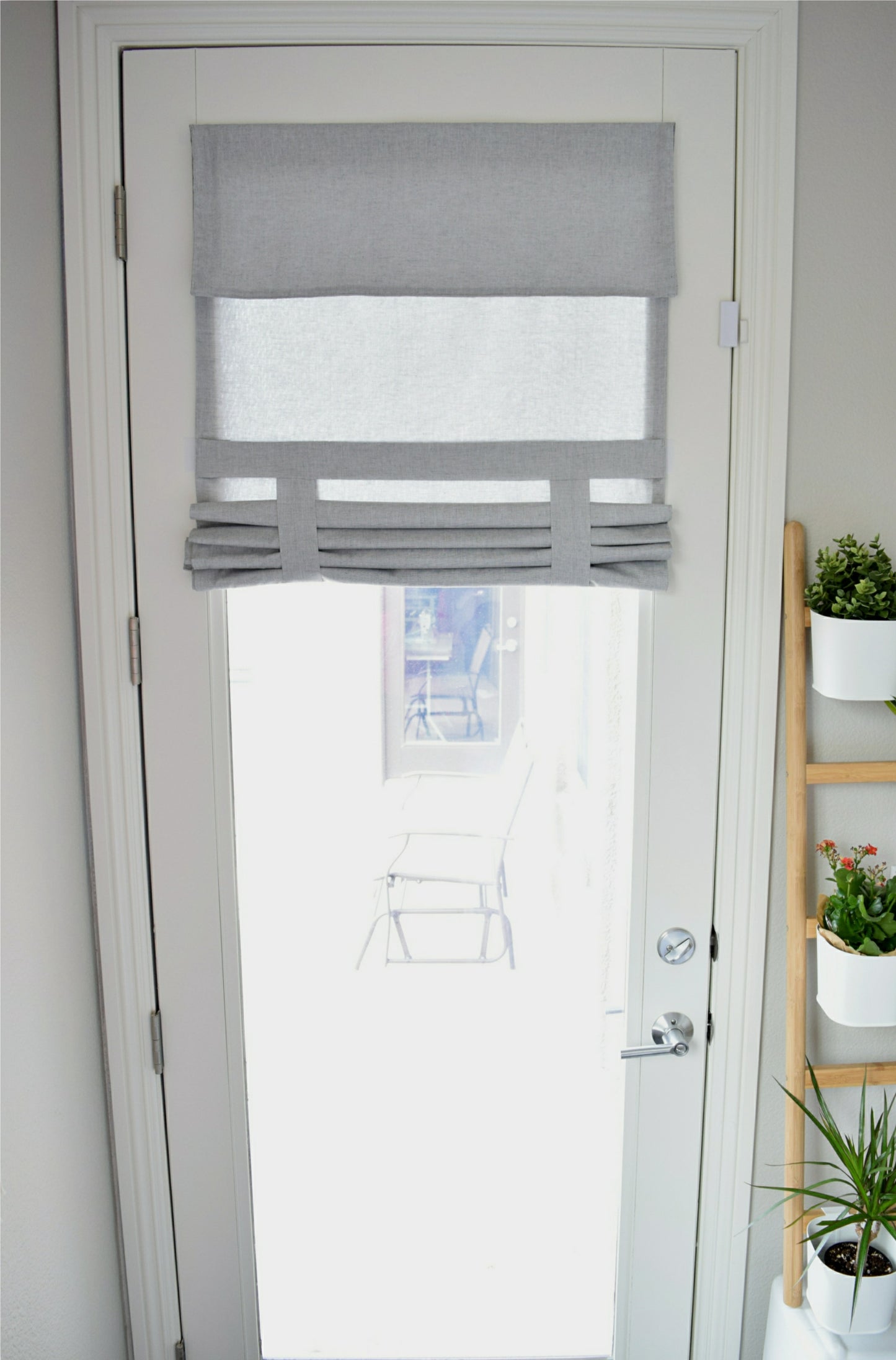Light Gray Drop Down Extra Long French Door Curtain 1 panel