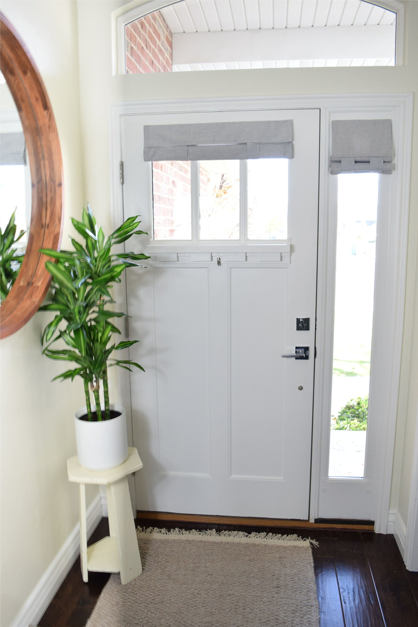 Light Gray Small Front Door and Sidelight Curtains 1 panel