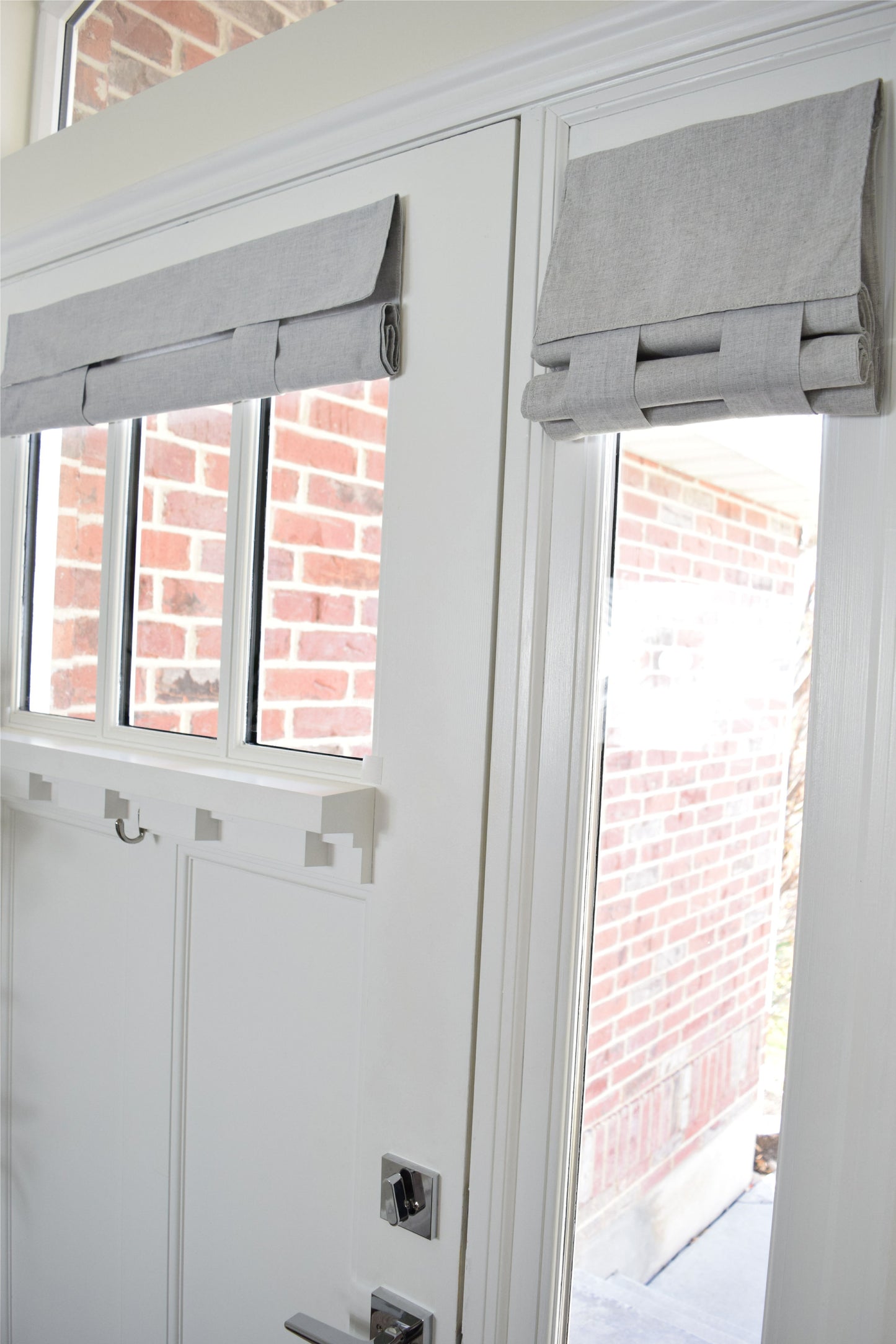 Light Gray Small Front Door and Sidelight Curtains 1 panel