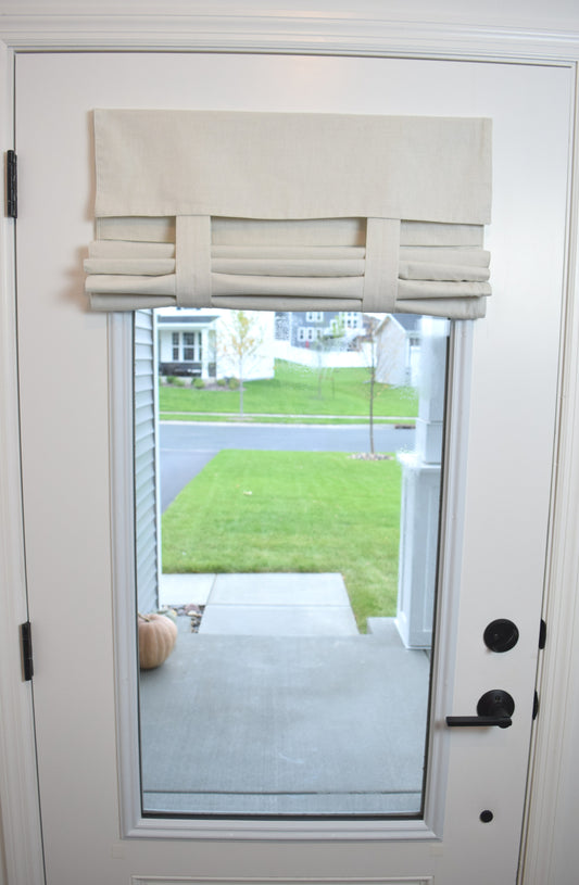 Natural Beige Soft Cotton Front Door Curtain 1 panel