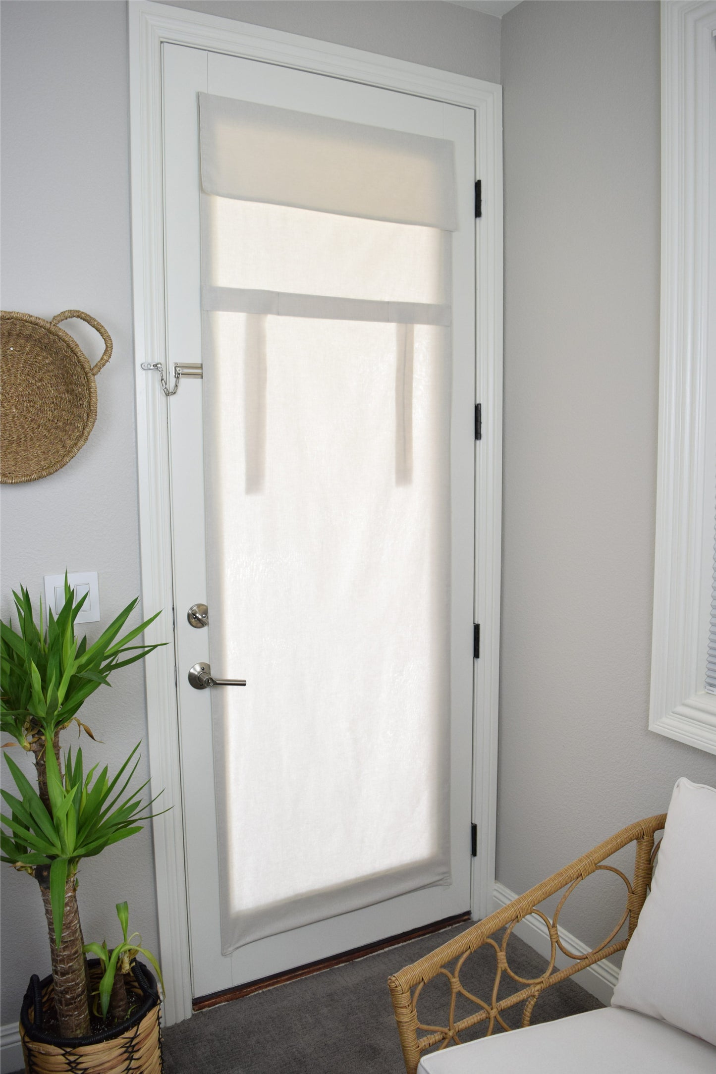 Natural Beige Drop Down Extra Long French Door Curtain 1 panel