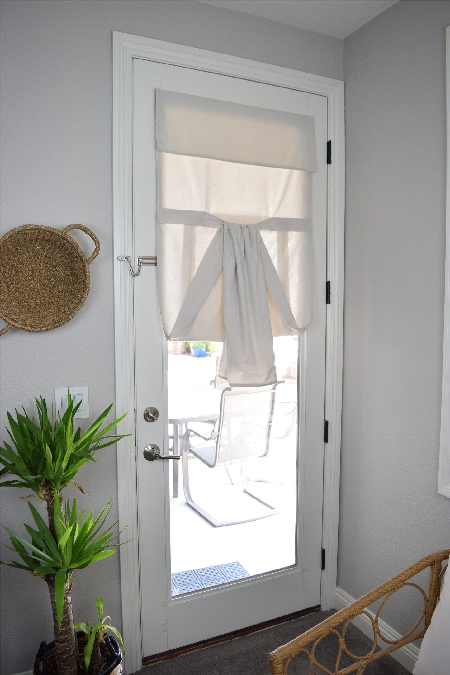 Natural Beige Drop Down Extra Long French Door Curtain 1 panel