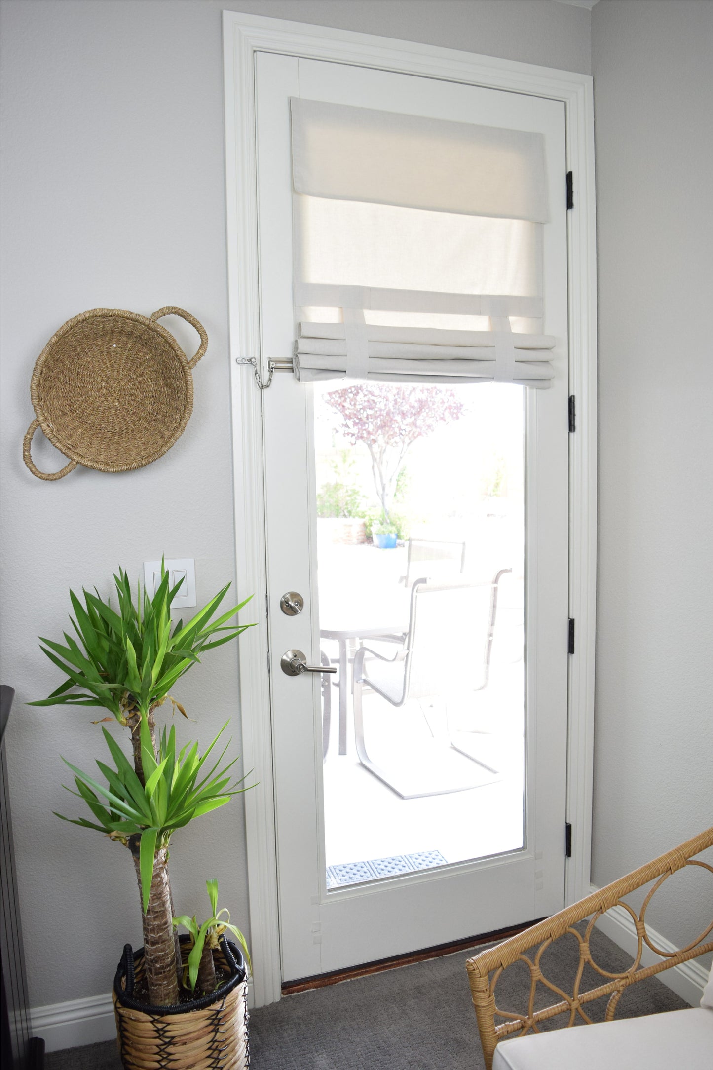 Natural Beige Drop Down Extra Long French Door Curtain 1 panel