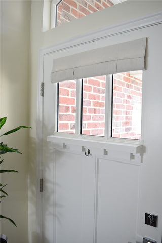 Natural Beige Small Front Door Window Curtain 1 panel