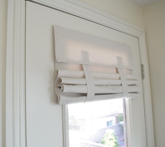 Natural Beige Soft Cotton French Door Curtain 1 panel