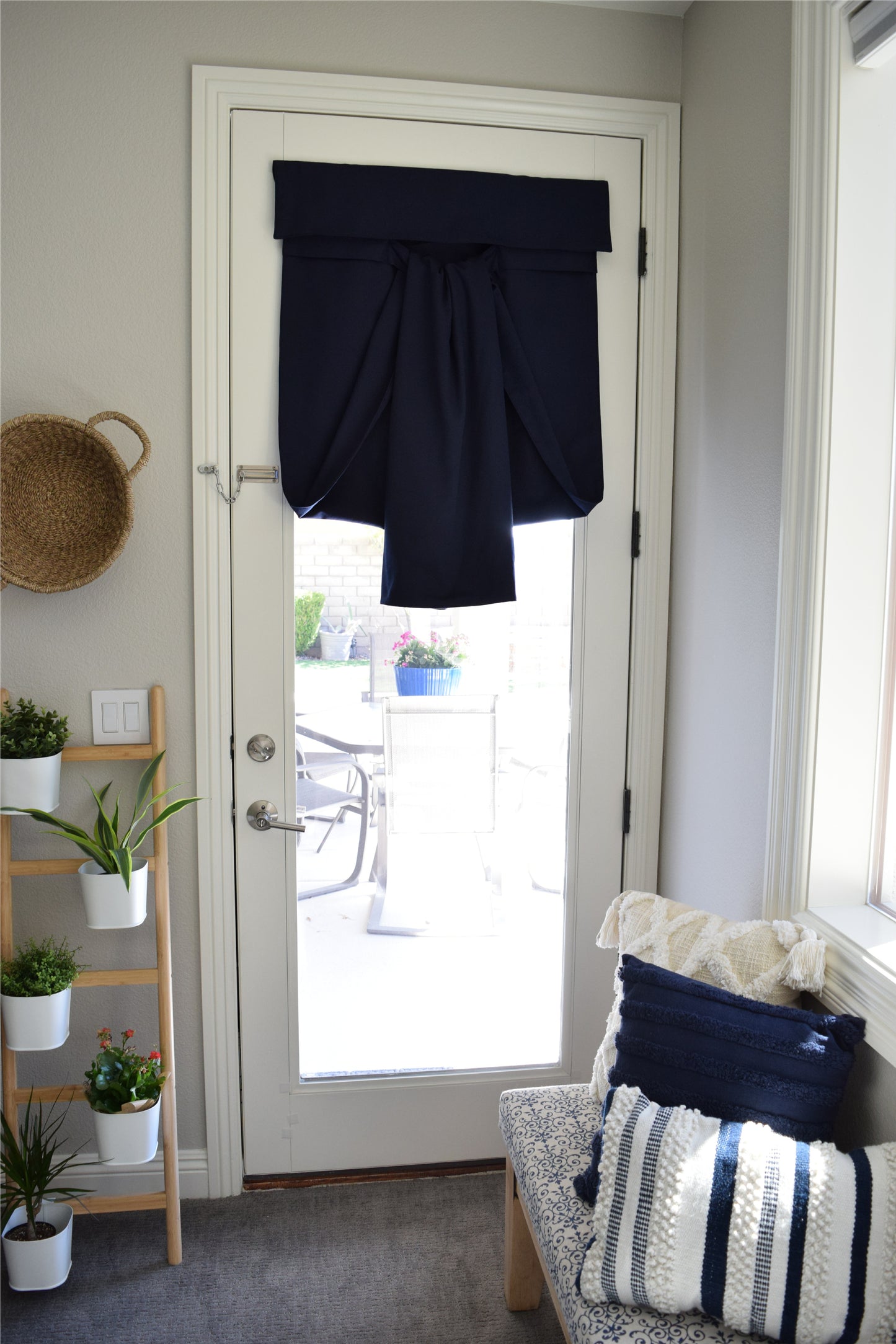 Navy French Door Curtain 1 panel