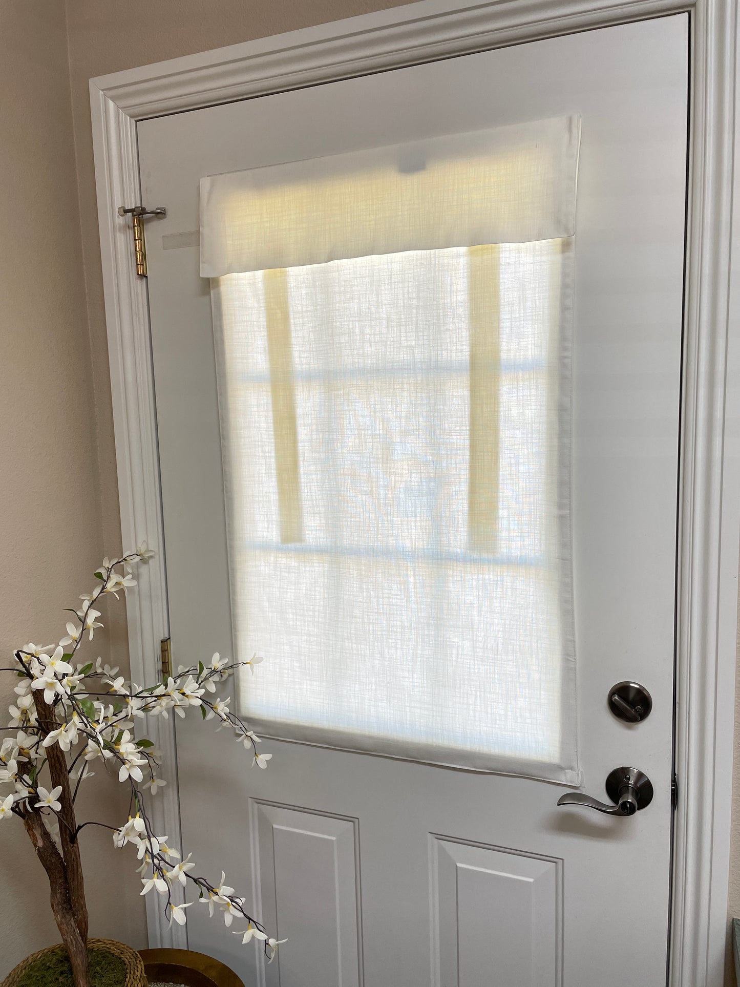 Off White 25x70 French Door Curtain Washable 1 panel