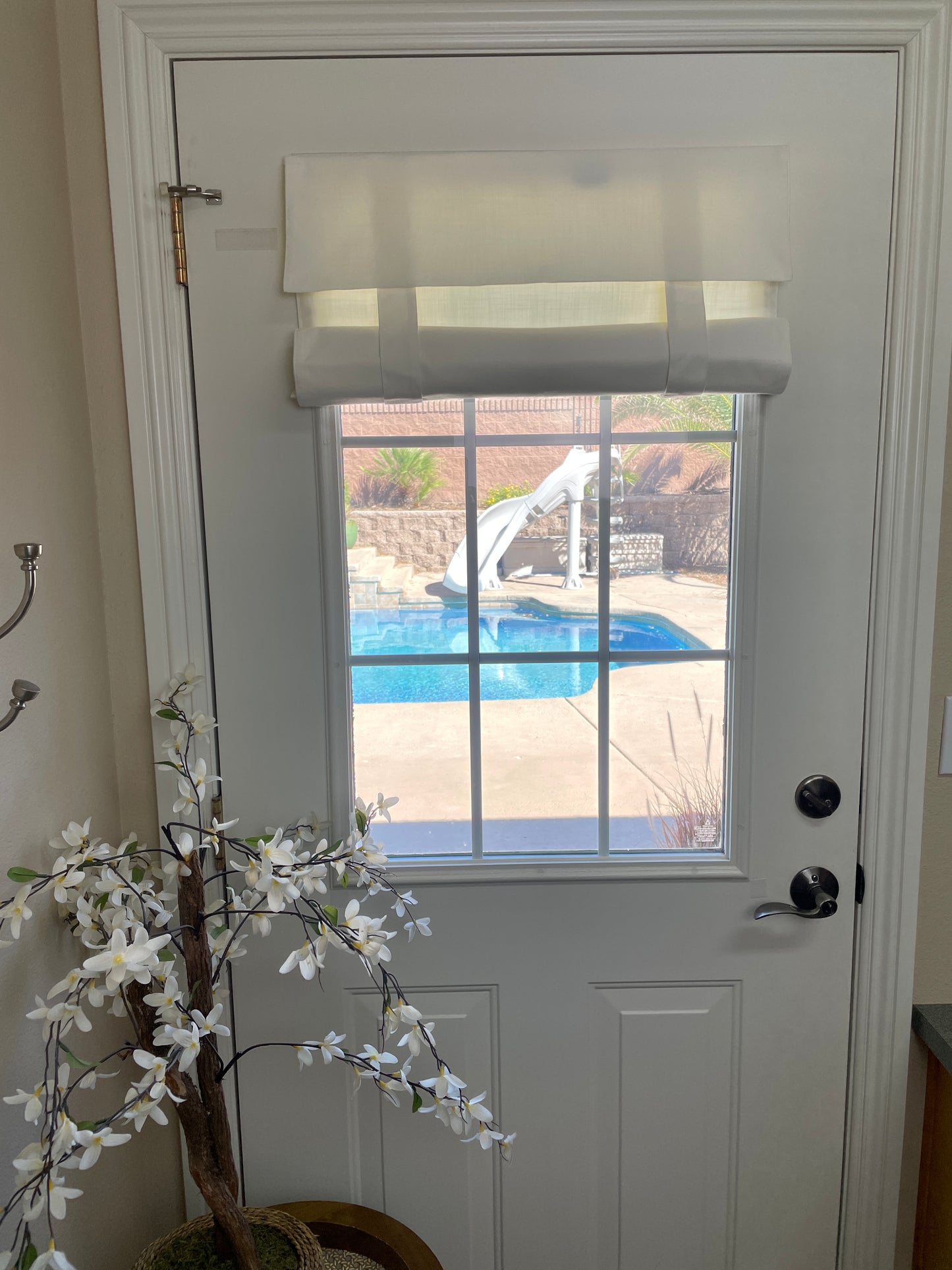 Off White 25x70 French Door Curtain Washable 1 panel