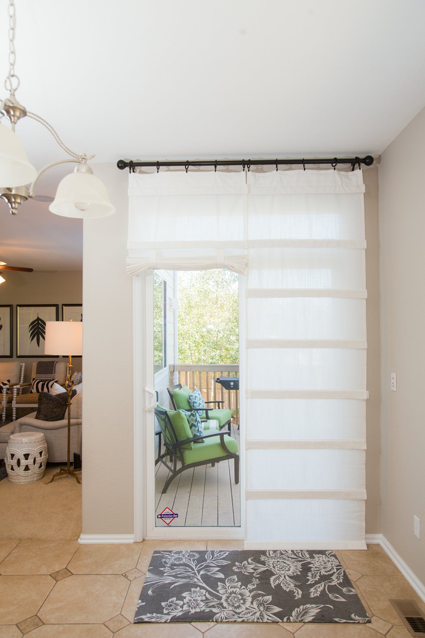 Off White Sliding Glass Door Curtain Shade Price 1 panel